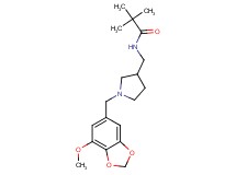 N-({1-[(7-methoxy-1,3-benzodioxol-5-yl)methyl]pyrrolidin-3-yl}methyl)-2,2-dimethylpropanamide