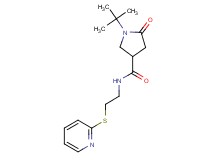 1-tert-butyl-5-oxo-N-[2-(2-pyridinylthio)ethyl]-3-pyrrolidinecarboxamide