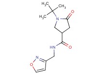 1-tert-butyl-N-(3-isoxazolylmethyl)-5-oxo-3-pyrrolidinecarboxamide