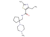 4-ethyl-2-methyl-N-{[1-(4-methylpiperazin-1-yl)cyclopentyl]methyl}-1,3-thiazole-5-carboxamide