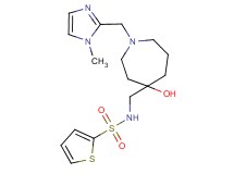 N-({4-hydroxy-1-[(1-methyl-1H-imidazol-2-yl)methyl]-4-azepanyl}methyl)-2-thiophenesulfonamide