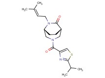 (1S*,5R*)-3-[(2-isopropyl-1,3-thiazol-4-yl)carbonyl]-6-(3-methyl-2-buten-1-yl)-3,6-diazabicyclo[3.2.2]nonan-7-one