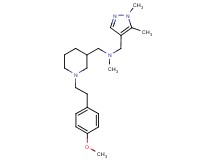 1-(1,5-dimethyl-1H-pyrazol-4-yl)-N-({1-[2-(4-methoxyphenyl)ethyl]-3-piperidinyl}methyl)-N-methylmethanamine