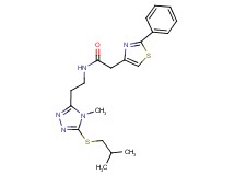 N-{2-[5-(isobutylthio)-4-methyl-4H-1,2,4-triazol-3-yl]ethyl}-2-(2-phenyl-1,3-thiazol-4-yl)acetamide