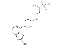 N-methyl-N-(2-{[1-(6-methylthieno[2,3-d]pyrimidin-4-yl)piperidin-4-yl]amino}ethyl)methanesulfonamide