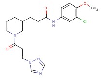 N-(3-chloro-4-methoxyphenyl)-3-{1-[3-(1H-1,2,4-triazol-1-yl)propanoyl]-3-piperidinyl}propanamide