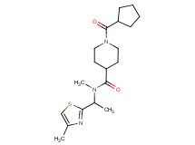 1-(cyclopentylcarbonyl)-N-methyl-N-[1-(4-methyl-1,3-thiazol-2-yl)ethyl]-4-piperidinecarboxamide
