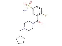 3-{[4-(cyclopentylmethyl)piperazin-1-yl]carbonyl}-4-fluorobenzenesulfonamide