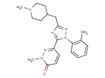 2-methyl-6-{1-(2-methylphenyl)-3-[(1-methylpiperidin-4-yl)methyl]-1H-1,2,4-triazol-5-yl}pyridazin-3(2H)-one