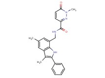 N-[(3,5-dimethyl-2-phenyl-1H-indol-7-yl)methyl]-1-methyl-6-oxo-1,6-dihydropyridazine-3-carboxamide
