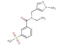 N-ethyl-N-[(1-methyl-1H-pyrazol-4-yl)methyl]-3-(methylsulfonyl)benzamide