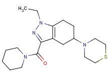 1-ethyl-3-(1-piperidinylcarbonyl)-5-(4-thiomorpholinyl)-4,5,6,7-tetrahydro-1H-indazole