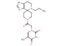 5-methyl-1-[2-oxo-2-(5-propyl-1,5,6,7-tetrahydro-1'H-spiro[imidazo[4,5-c]pyridine-4,4'-piperidin]-1'-yl)ethyl]pyrimidine-2,4(1H,3H)-dione