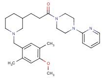 1-{3-[1-(4-methoxy-2,5-dimethylbenzyl)-3-piperidinyl]propanoyl}-4-(2-pyridinyl)piperazine