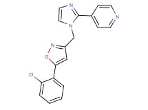 4-(1-{[5-(2-chlorophenyl)isoxazol-3-yl]methyl}-1H-imidazol-2-yl)pyridine