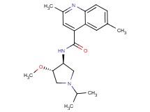 N-[(3S*,4S*)-1-isopropyl-4-methoxy-3-pyrrolidinyl]-2,6-dimethyl-4-quinolinecarboxamide