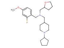 1-(1-cyclopentyl-4-piperidinyl)-N-(2-fluoro-4-methoxybenzyl)-N-(tetrahydro-2-furanylmethyl)methanamine