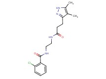 2-chloro-N-(2-{[3-(4,5-dimethyl-1H-pyrazol-3-yl)propanoyl]amino}ethyl)benzamide
