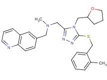 N-methyl-1-[5-[(2-methylbenzyl)thio]-4-(tetrahydro-2-furanylmethyl)-4H-1,2,4-triazol-3-yl]-N-(6-quinolinylmethyl)methanamine