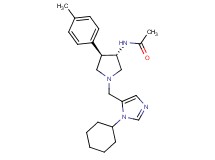 N-[(3S*,4R*)-1-[(1-cyclohexyl-1H-imidazol-5-yl)methyl]-4-(4-methylphenyl)-3-pyrrolidinyl]acetamide