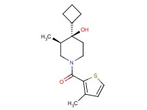 (3R*,4R*)-4-cyclobutyl-3-methyl-1-[(3-methyl-2-thienyl)carbonyl]-4-piperidinol
