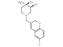 (3S*,4R*)-1-[(6-chloro-2H-chromen-3-yl)methyl]-4-methylpiperidine-3,4-diol