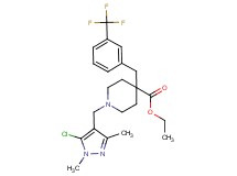 ethyl 1-[(5-chloro-1,3-dimethyl-1H-pyrazol-4-yl)methyl]-4-[3-(trifluoromethyl)benzyl]-4-piperidinecarboxylate