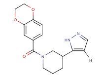 1-(2,3-dihydro-1,4-benzodioxin-6-ylcarbonyl)-3-(1H-pyrazol-5-yl)piperidine