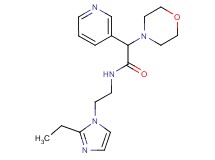 N-[2-(2-ethyl-1H-imidazol-1-yl)ethyl]-2-(4-morpholinyl)-2-(3-pyridinyl)acetamide