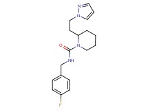 N-(4-fluorobenzyl)-2-[2-(1H-pyrazol-1-yl)ethyl]-1-piperidinecarboxamide