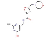 N-[(6-hydroxy-2-methyl-4-pyrimidinyl)methyl]-5-(4-morpholinylmethyl)-3-furamide