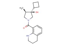 (3R*,4R*)-3-cyclobutyl-4-methyl-1-(1,2,3,4-tetrahydro-8-quinolinylcarbonyl)-3-pyrrolidinol