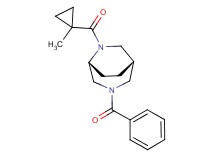 (1S*,5R*)-3-benzoyl-6-[(1-methylcyclopropyl)carbonyl]-3,6-diazabicyclo[3.2.2]nonane