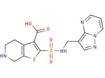 2-{[(pyrazolo[1,5-a]pyrimidin-3-ylmethyl)amino]sulfonyl}-4,5,6,7-tetrahydrothieno[2,3-c]pyridine-3-carboxylic acid