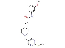N-(3-methoxyphenyl)-3-(1-{[2-(methylthio)-5-pyrimidinyl]methyl}-4-piperidinyl)propanamide