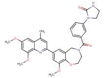 1-(3-{[7-(6,8-dimethoxy-4-methyl-2-quinolinyl)-9-methoxy-2,3-dihydro-1,4-benzoxazepin-4(5H)-yl]carbonyl}phenyl)-2-imidazolidinone
