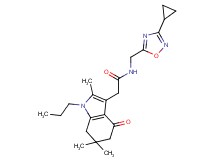N-[(3-cyclopropyl-1,2,4-oxadiazol-5-yl)methyl]-2-(2,6,6-trimethyl-4-oxo-1-propyl-4,5,6,7-tetrahydro-1H-indol-3-yl)acetamide