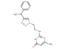 6-methyl-2-({2-[4-(1-phenylethyl)-1H-1,2,3-triazol-1-yl]ethyl}amino)pyrimidin-4(3H)-one