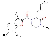 3-butyl-1-methyl-4-[(3,6,7-trimethyl-1-benzofuran-2-yl)carbonyl]-2-piperazinone
