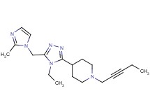 4-{4-ethyl-5-[(2-methyl-1H-imidazol-1-yl)methyl]-4H-1,2,4-triazol-3-yl}-1-pent-2-yn-1-ylpiperidine