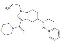 N-methyl-1-propyl-N-[2-(2-pyridinyl)ethyl]-3-(4-thiomorpholinylcarbonyl)-4,5,6,7-tetrahydro-1H-indazol-5-amine