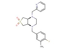 (4aS*,7aR*)-1-(4-fluoro-3-methylbenzyl)-4-(2-pyridinylmethyl)octahydrothieno[3,4-b]pyrazine 6,6-dioxide