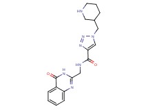 N-[(4-oxo-3,4-dihydroquinazolin-2-yl)methyl]-1-(piperidin-3-ylmethyl)-1H-1,2,3-triazole-4-carboxamide