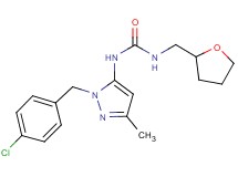 N-[1-(4-chlorobenzyl)-3-methyl-1H-pyrazol-5-yl]-N'-(tetrahydrofuran-2-ylmethyl)urea