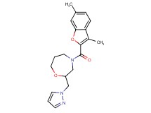 4-[(3,6-dimethyl-1-benzofuran-2-yl)carbonyl]-2-(1H-pyrazol-1-ylmethyl)-1,4-oxazepane