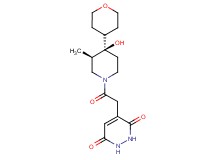 4-{2-[(3R*,4R*)-4-hydroxy-3-methyl-4-(tetrahydro-2H-pyran-4-yl)-1-piperidinyl]-2-oxoethyl}-1,2-dihydro-3,6-pyridazinedione