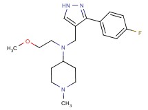 N-{[3-(4-fluorophenyl)-1H-pyrazol-4-yl]methyl}-N-(2-methoxyethyl)-1-methylpiperidin-4-amine
