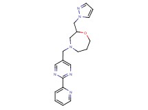 2-(1H-pyrazol-1-ylmethyl)-4-[(2-pyridin-2-ylpyrimidin-5-yl)methyl]-1,4-oxazepane