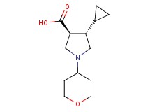 (3S*,4S*)-4-cyclopropyl-1-(tetrahydro-2H-pyran-4-yl)-3-pyrrolidinecarboxylic acid