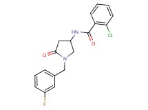 2-chloro-N-[1-(3-fluorobenzyl)-5-oxo-3-pyrrolidinyl]benzamide